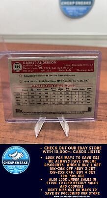 Cheap Sneaks Footwear/Sports Cards Baseball Card Garret Anderson 2021 Topps Chrome Platinum Anniversary #599 Los Angele