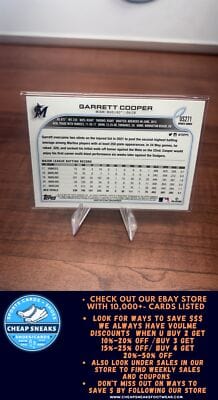 Cheap Sneaks Footwear/Sports Cards Baseball Card Garrett Cooper 2022 Topps Update #US271 Miami Marlins
