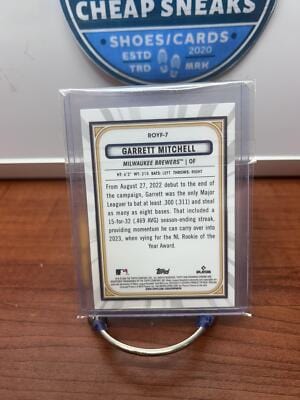 Cheap Sneaks Footwear/Sports Cards Baseball Card Garrett Mitchell 2023 Bowman Rookie of the Year Favorites #ROYF-7 Brew