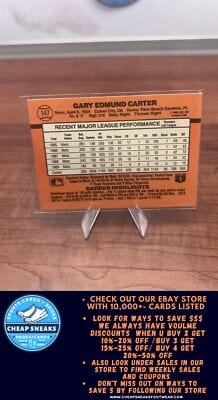 Cheap Sneaks Footwear/Sports Cards Baseball Card Gary Carter 1990 Donruss #147 New York Mets