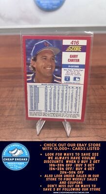 Cheap Sneaks Footwear/Sports Cards Baseball Card Gary Carter 1990 Score #416 New York Mets