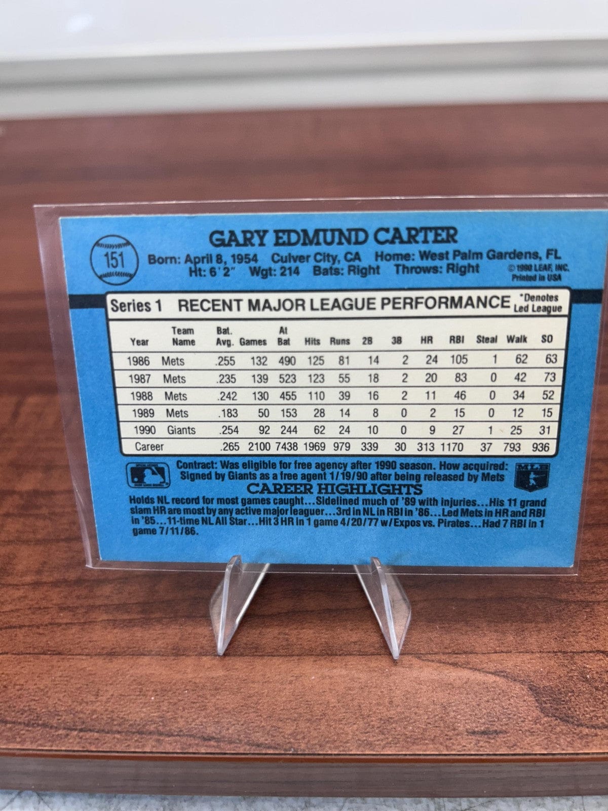 Cheap Sneaks Footwear/Sports Cards Baseball Card Gary Carter 1991 Donruss #151 San Francisco Giants