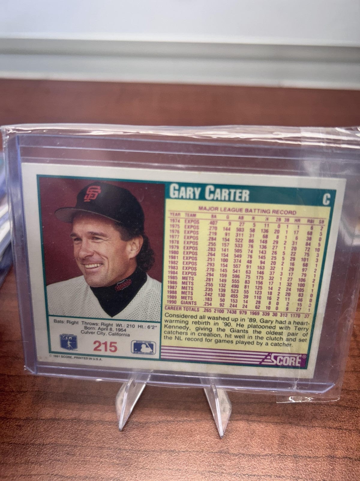 Cheap Sneaks Footwear/Sports Cards Baseball Card Gary Carter 1991 Score #215 San Francisco Giants