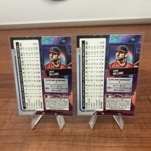 Cheap Sneaks Footwear/Sports Cards Baseball Card Gavin Williams (RC) 2024 Topps Cosmic Chrome Cleveland Guardians #63 +