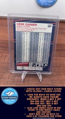 Cheap Sneaks Footwear/Sports Cards Baseball Card Gene Garber 1988 Fleer #257 Kansas City Royals