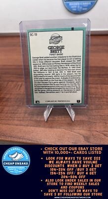 Cheap Sneaks Footwear/Sports Cards Baseball Card George Brett 1991 Donruss Bonus Cards #BC-19 Kansas City Royals