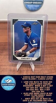 Cheap Sneaks Footwear/Sports Cards Baseball Card George Brett 1991 Leaf #335 Kansas City Royals