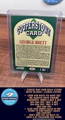 Cheap Sneaks Footwear/Sports Cards Baseball Card George Brett 1991 Score Cooperstown #B5 Kansas City Royals