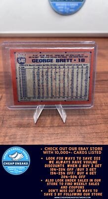 Cheap Sneaks Footwear/Sports Cards Baseball Card George Brett 1991 Topps #540 Kansas City Royals