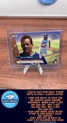 Cheap Sneaks Footwear/Sports Cards Baseball Card George Brett 1993 Ultra #206 Kansas City Royals