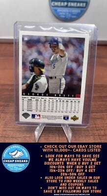 Cheap Sneaks Footwear/Sports Cards Baseball Card George Brett 1993 Upper Deck Baseball Card #56 Kansas City Royals