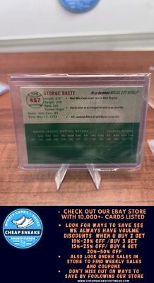 Cheap Sneaks Footwear/Sports Cards Baseball Card George Brett 2023 Topps Chrome Platinum Anniversary #457 Kansas City R