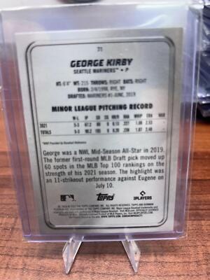 Cheap Sneaks Footwear/Sports Cards Baseball Card George Kirby RC 2022 Bowman Platinum #71 Seattle Mariners