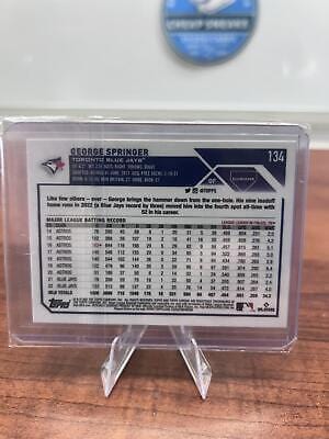Cheap Sneaks Footwear/Sports Cards Baseball Card George Springer 2023 Topps Chrome Logofractor Edition #134 Toronto Blu