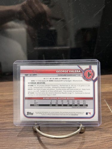 Cheap Sneaks Footwear/Sports Cards Baseball Card George Valera 2022 Bowman Cleveland Guardians Baseball Card#BP-22