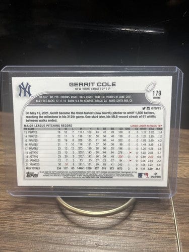 Cheap Sneaks Footwear/Sports Cards Baseball Card Gerrit Cole 2022 Topps Chrome Baseball Card #179 New York Yankees
