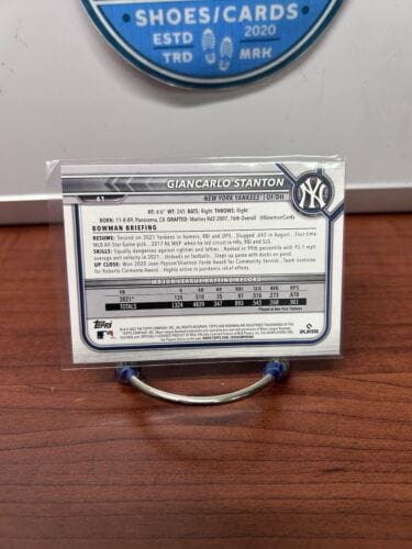 Cheap Sneaks Footwear/Sports Cards Baseball Card Giancarlo Stanton 2022 Bowman #61 New York Yankees