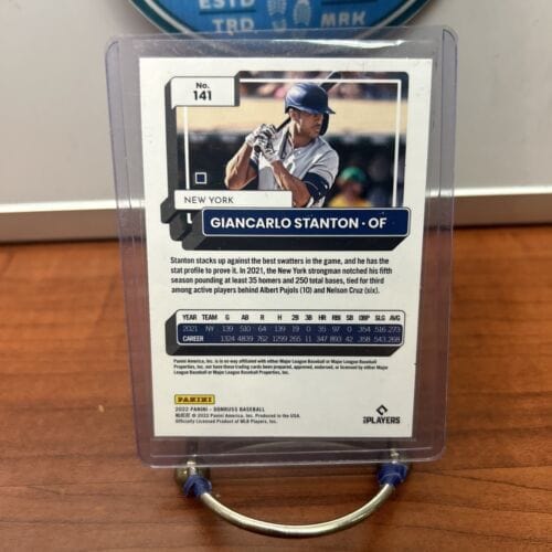 Cheap Sneaks Footwear/Sports Cards Baseball Card Giancarlo Stanton 2022 Panini Donruss Baseball Card #141 New York Yan
