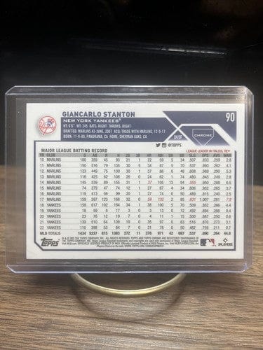 Cheap Sneaks Footwear/Sports Cards Baseball Card Giancarlo Stanton 2023 Topps Chrome Baseball Card #90 New York Yankees