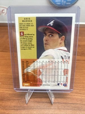 Cheap Sneaks Footwear/Sports Cards Baseball Card Greg Maddux 1994 Fleer #365 Atlanta Braves Baseball Card NM