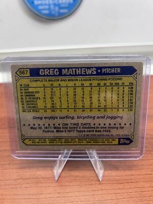 Cheap Sneaks Footwear/Sports Cards Baseball Card Greg Mathews RC 1987 Topps #567 St. Louis Cardinals