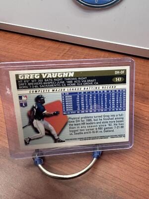 Cheap Sneaks Footwear/Sports Cards Baseball Card Greg Vaughn 1996 Topps #147 Milwaukee Brewers