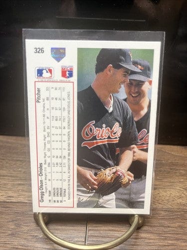 Cheap Sneaks Footwear/Sports Cards Baseball Card Gregg Olson P Baltimore Orioles 1991 Upper Deck Baseball Card #326