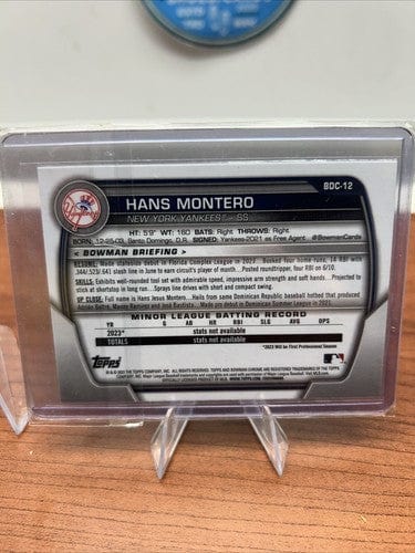 Cheap Sneaks Footwear/Sports Cards Baseball Card Hans Montero 2023 Bowman Draft Chrome#BDC-12 New York Yankees
