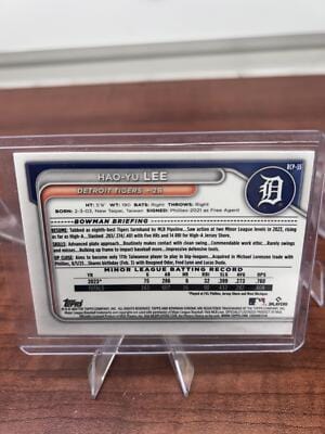 Cheap Sneaks Footwear/Sports Cards Baseball Card Hao-Yu Lee 2024 Bowman Chrome Prospects #BCP-55 Detroit Tigers
