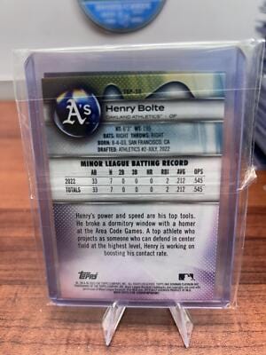Cheap Sneaks Footwear/Sports Cards Baseball Card Henry Bolte 2023 Bowman Platinum Top Prospects #TOP-30 Oakland Athleti