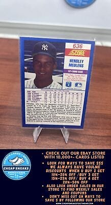 Cheap Sneaks Footwear/Sports Cards Baseball Card Hensley Meulens 1990 Score #636 New York Yankees