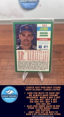 Cheap Sneaks Footwear/Sports Cards Baseball Card Howard Johnson 1990 Score #124 New York Mets
