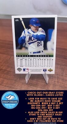 Cheap Sneaks Footwear/Sports Cards Baseball Card Howard Johnson 1993 Upper Deck #676 New York Mets
