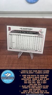 Cheap Sneaks Footwear/Sports Cards Baseball Card J.D. Martinez 2022 Topps Boston Red Sox #BOS-12 Boston Red Sox