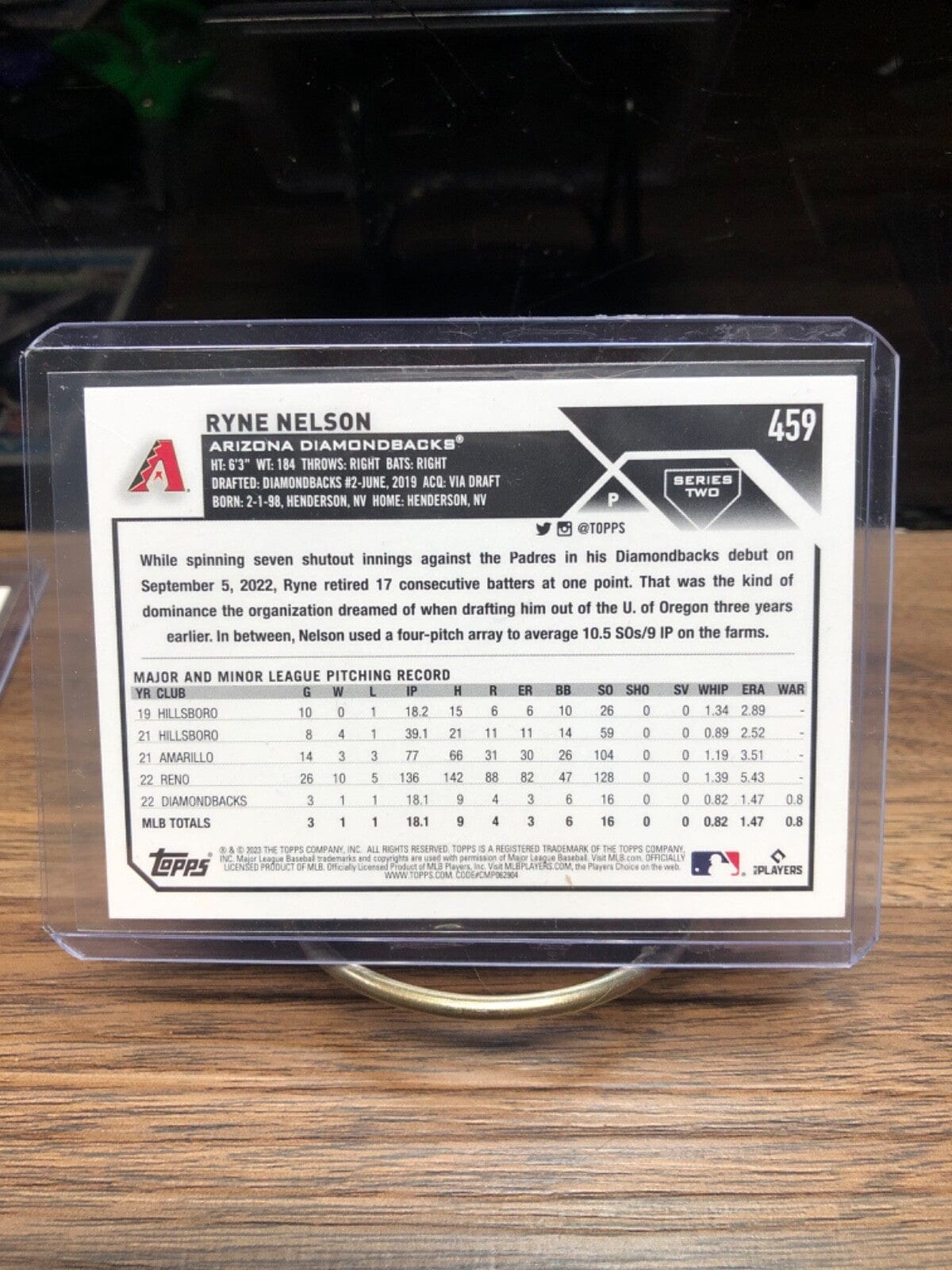 Cheap Sneaks Footwear/Sports Cards Baseball Card J. Palacios RC Auto #1 2023 Topps Series 2 RC Rookie #459 Ryne Nelson Diamondbacks