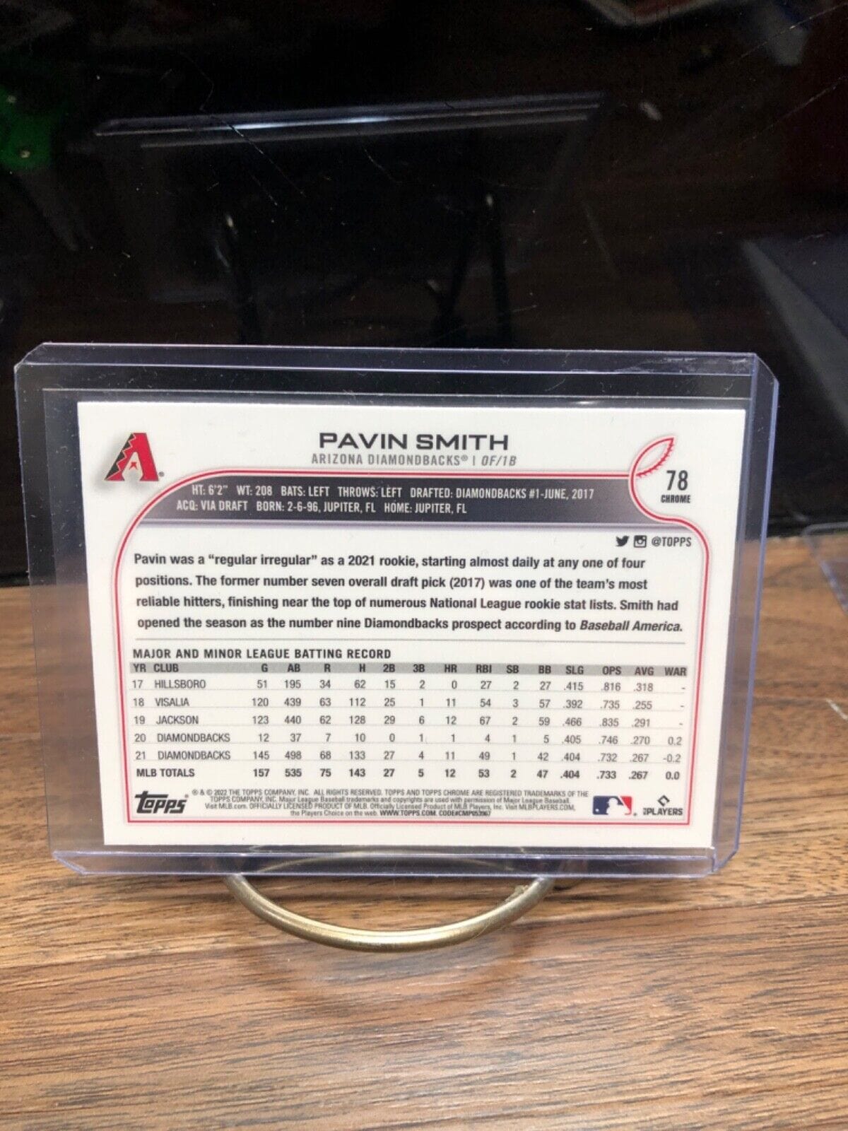 Cheap Sneaks Footwear/Sports Cards Baseball Card J. Palacios RC Auto #1 Pavin Smith 2022 Topps Chrome Arizona Diamondbacks #78