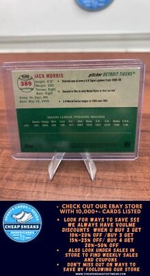 Cheap Sneaks Footwear/Sports Cards Baseball Card Jack Morris 2023 Topps Chrome Platinum Anniversary #389 Detroit Tigers