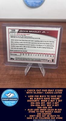 Cheap Sneaks Footwear/Sports Cards Baseball Card Jackie Bradley Jr. RC 2013 Topps Chrome Refractors #166 Boston Red Sox