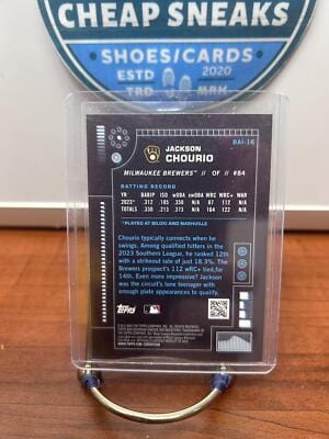 Cheap Sneaks Footwear/Sports Cards Baseball Card Jackson Chourio 2024 Bowman Bowman A.I. #BAI-16 Milwaukee Brewers
