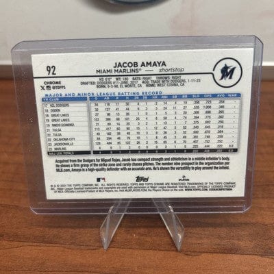 Cheap Sneaks Footwear/Sports Cards Baseball Card Jacob Amaya (RC) 2024 Topps Chrome Gold Raywave Refractors #92 Miami M