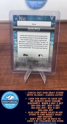 Cheap Sneaks Footwear/Sports Cards Baseball Card Jacob Berry 2023 Bowman Platinum Precious Elements #PE-30 Miami Marlin