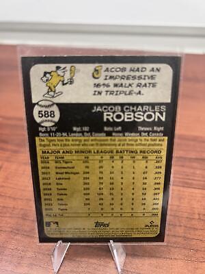 Cheap Sneaks Footwear/Sports Cards Baseball Card Jacob Robson RC 2022 Topps Heritage #588 Detroit Tigers