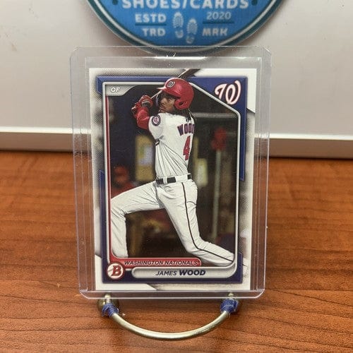 Cheap Sneaks Footwear/Sports Cards Baseball Card James Wood 2024 Bowman Lot (2) 2024 Bowman Prospect Base BP-91+ Bowman