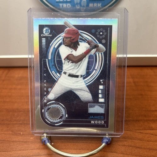 Cheap Sneaks Footwear/Sports Cards Baseball Card James Wood 2024 Bowman Lot (2) 2024 Bowman Prospect Base BP-91+ Bowman