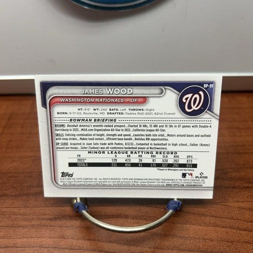Cheap Sneaks Footwear/Sports Cards Baseball Card James Wood 2024 Bowman Paper Base #BP-91 - Washington Nationals