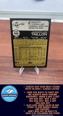Cheap Sneaks Footwear/Sports Cards Baseball Card Jameson Taillon 2022 Topps Heritage #689 New York Yankees