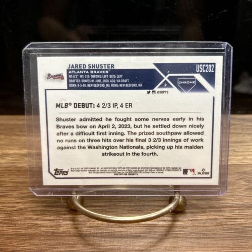 Cheap Sneaks Footwear/Sports Cards Baseball Card Jared Shuster 2023 Topps Chrome Update MLB Debut #USC202 RC Atlanta Br