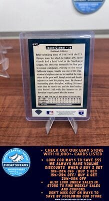 Cheap Sneaks Footwear/Sports Cards Baseball Card Jason Giambi 1994 Collector's Choice Gold Signature #657 Oakland Athle