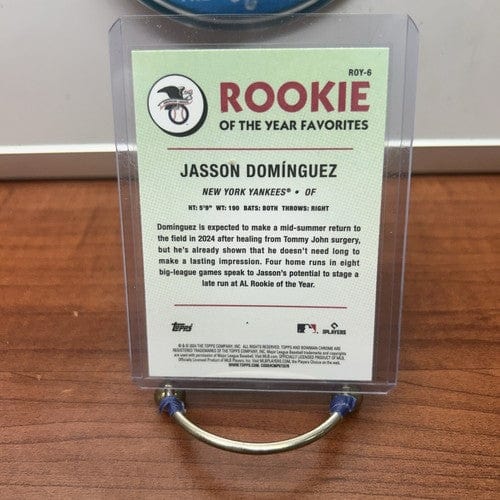 Cheap Sneaks Footwear/Sports Cards Baseball Card Jasson Dominguez 2024 Bowman Mojo Refractor Rookie of the Year Favorit