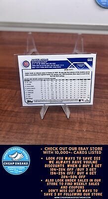 Cheap Sneaks Footwear/Sports Cards Baseball Card Javier Assad RC 2023 Topps #444 Chicago Cubs